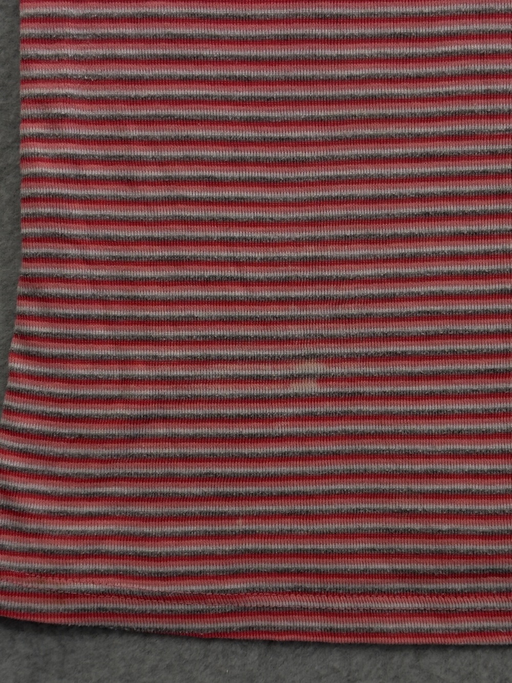 Vintage Y2K Guess Jeans Red & Gray Striped Tank Top Cami with Lace - Picture 4 of 6